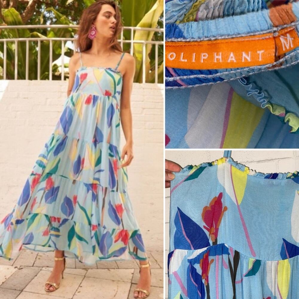 Tuckernuck OLIPHANT $275 Trovata Women's Smocked Back Maxi Dress MED EUC